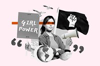 Girl power, equal rights protest remix