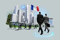 French corporate business photo collage