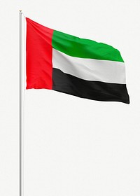 Flag of UAE collage element psd