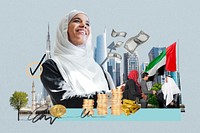 UAE investment, money finance collage