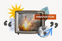 Innovation, TV news collage illustration