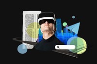 VR experience technology photo collage