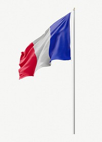 Flag of France collage element psd