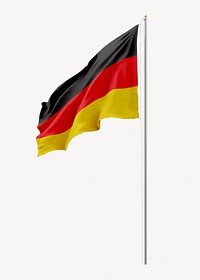 Flag of Germany on pole