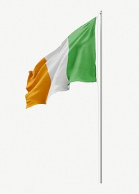 Flag of Ireland collage element psd