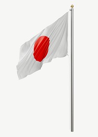 Flag of Japan collage element psd