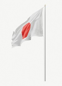 Flag of Japan collage element psd