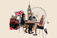 British partnership business photo collage