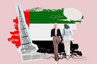 Move to UAE, education paper collage