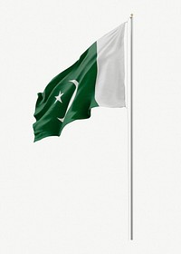 Flag of Pakistan collage element psd