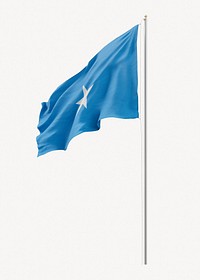 Flag of Somalia on pole
