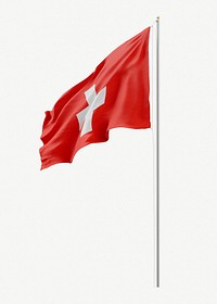 Flag of Switzerland collage element psd