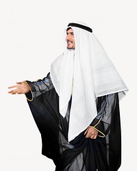 Arab man reaching out in agreement