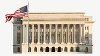 USA Federal Building in Washington collage element psd
