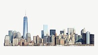 Cityscape panorama collage element psd