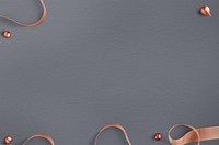 Festive ribbon, gray background design