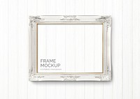 Baroque frame against a white wall