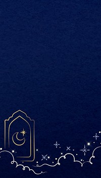 Ramadan blue iPhone wallpaper background