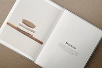 Book page mockup, simple publishing product psd