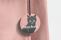 Swing tag mockup, clothing branding for business psd