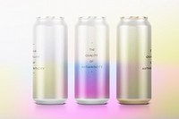 Beer cans mockup psd, cool product branding