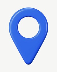 3D location pin, collage element psd