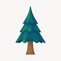 3D Pine tree, element illustration