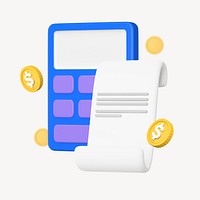 3D financial management, element illustration