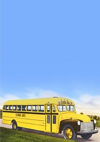 School bus border background