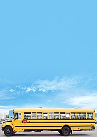 School bus border background