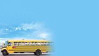 School bus border background