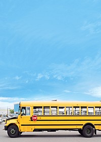 School bus border background