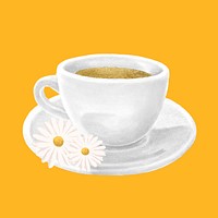 Chamomile tea aesthetic illustration background