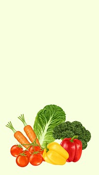 Vegetable digital paint iPhone wallpaper