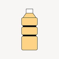 Yellow cleaning bottle, house supplies illustration