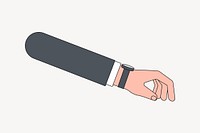Businessman's hand, gesture illustration