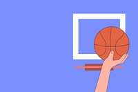 Shooting basketball background, sports illustration