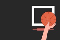 Shooting basketball background, sports illustration