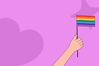 Pride flag background, LGBTQ illustration