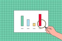 Business analysis background, bar charts illustration