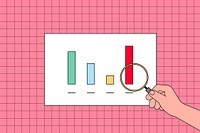 Business analysis background, bar charts illustration