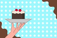 Chocolate cake background, dessert illustration food illustration