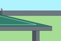 Table tennis court background, sports illustration