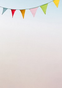 Festive bunting border background, gradient design