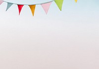 Festive bunting border background, gradient design