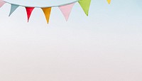 Festive bunting border background, gradient design