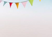 Festive bunting border background, gradient design