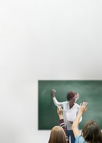 School teacher border background, education image