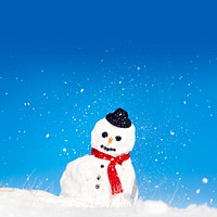 Snowman border background, Christmas image