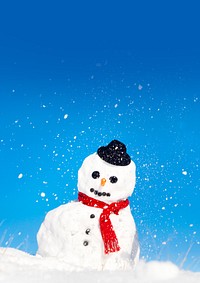 Snowman border background, Christmas image